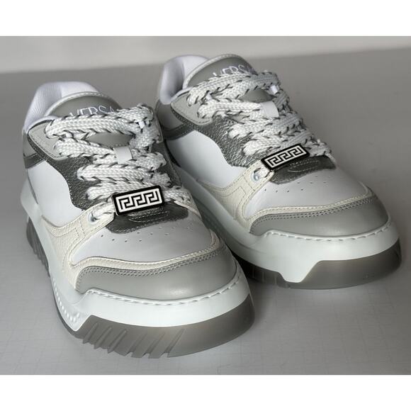 Versace Odissea Men’s Leather White/Gray Sneakers 8.5 US (41.5) 1015437 NIB $950 main image 12